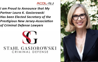 Laura K. Gasiorowski Elected to Prestigious New Jersey-Association of Criminal Defense Lawyers as Secretary